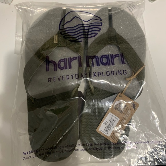 NWT Men’s Forest Green Hari Mari Memory Foam-Lined Slip-On Dunes Flip Flops - Picture 4 of 4